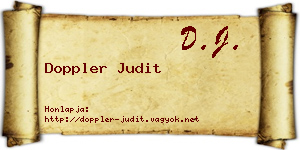 Doppler Judit névjegykártya